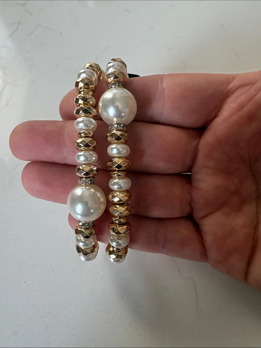 Beaded pearl bracelets set-of-two by J Crew NWT
